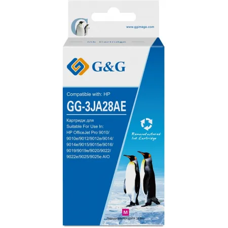 Картридж струйный G&G GG-3JA28AE 963XL пурпурный (25.8мл) для HP OfficeJet Pro 9010/9010e/9012/9012e/9014/9014e/9015/9015e/9016/9019/9019e/9020/9022/9022e/9025/9025e AIO