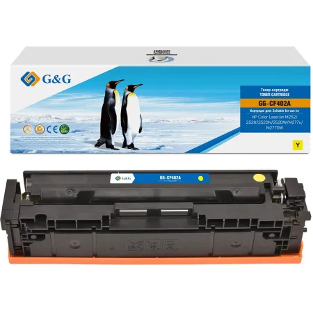 Картридж лазерный G&G GG-CF402A CF402A желтый (1400стр.) для HP CLJ M252/252N/252DN/252DW/M277n/M277DW