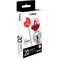 Наклейки Canon ZINK ZP-2030-2C-20 (2 круга) 4967C003 2шт на листе/20л./белый для сублимационных принтеров