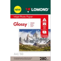 Фотобумага Lomond 0102096 A4/280г/м2/50л./белый глянцевое для струйной печати