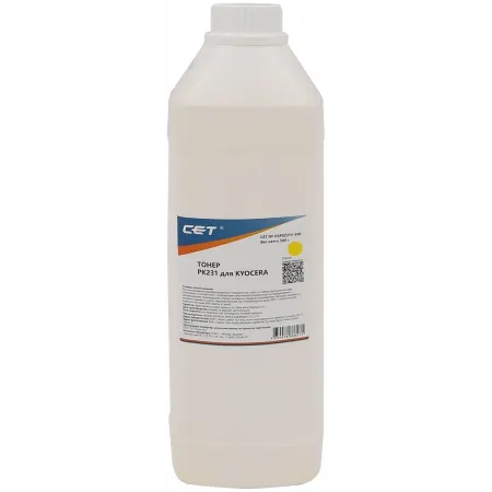 Тонер Cet PK231 OSP0231Y-500 желтый бутылка 500гр. для принтера KYOCERA ECOSYS M8124cidn/8130cidn