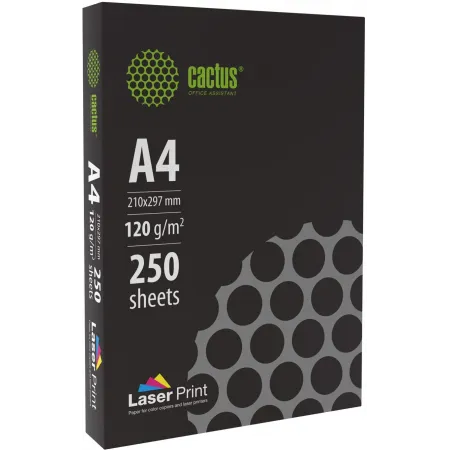 Бумага Cactus CS-LPA4120250 A4/120г/м2/250л./белый CIE170% для лазерной печати