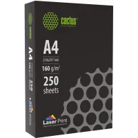 Бумага Cactus CS-LPA4160250 A4/160г/м2/250л./белый CIE170% для лазерной печати