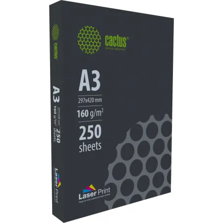Бумага Cactus CS-LPA3160250 A3/160г/м2/250л./белый CIE170% для лазерной печати
