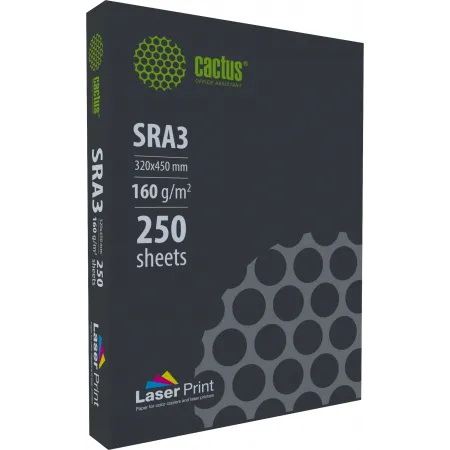 Бумага Cactus CS-LPSRA3160250 SRA3/160г/м2/белый/250л. CIE170% для лазерной печати