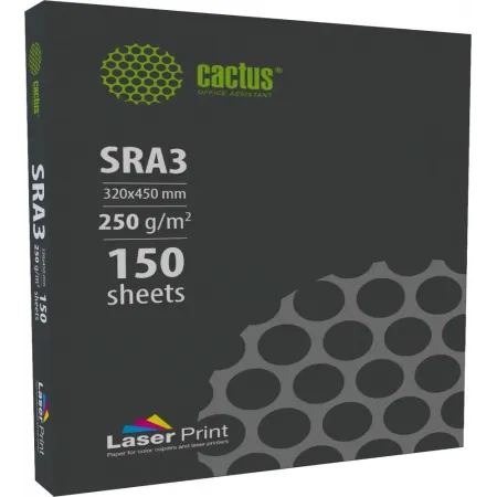 Бумага Cactus CS-LPSRA3250150 SRA3/250г/м2/белый/150л. CIE170% для лазерной печати