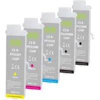 Картридж перезаправляемый струйный Cactus CS-R-PFI320SET-CHIP черный/черный матовый/голубой/желтый/пурпурный набор 5шт.упак. для Canon imagePROGRAF TM-200/200MFP/205/300/300MFP/305/250/255/350/355 с чипом