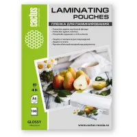 Пленка для ламинирования Cactus 80мкм A6 (100шт) глянцевая 111x154мм CS-LPGА680100