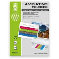 Пленка для ламинирования Cactus 125мкм A6 (100шт) глянцевая 111x154мм CS-LPGА6125100