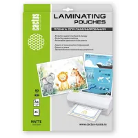 Пленка для ламинирования Cactus 80мкм A4 (25шт) матовая 216x303мм CS-LPMА48025