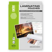 Пленка для ламинирования Cactus 125мкм A4 (25шт) матовая 216x303мм CS-LPMА412525