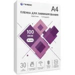 Пленка для ламинирования Heleos 100мкм A4 (30шт) глянцевая 216x303мм LPA4-100-30