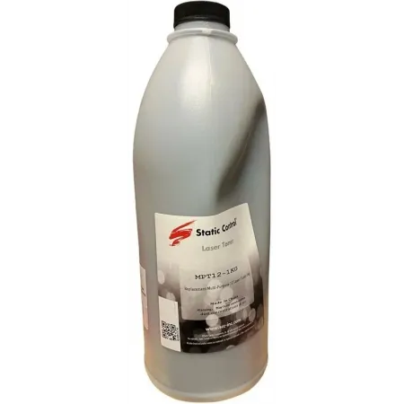 Тонер Static Control MPT12-1KG черный флакон 1000гр. для принтера НР P1010/1160/1320