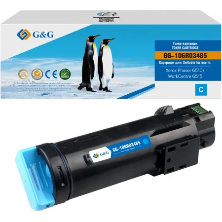 Картридж лазерный G&G GG-106R03485 106R03477/106R03485 голубой (2400стр.) для Xerox Phaser 6510DN/WC 6515DN