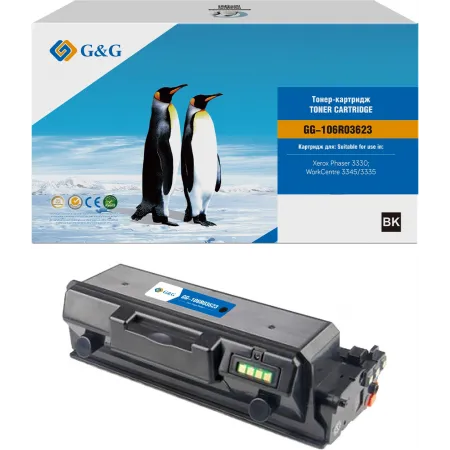 Картридж лазерный G&G GG-106R03623 106R03624/106R03623 черный (15000стр.) для Xerox Phaser 3330;WorkCentre 3345/3335 с чипом