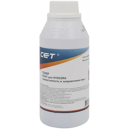 Тонер Cet PK201 OSP0201K-100 черный бутылка 100гр. для принтера Kyocera ECOSYS P6030cdn/M6026cdn Тонер Cet PK201 OSP0201K-100 черный бутылка 100гр. для принтера Kyocera ECOSYS P6030cdn/M6026cdn