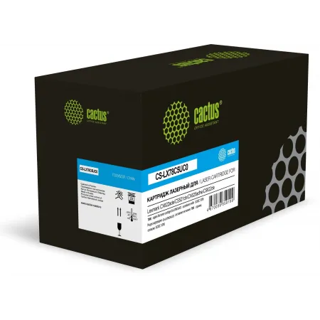 Картридж лазерный Cactus CS-LX78C5UC0 78C5UC0/78C5UCE голубой (7000стр.) для Lexmark CX421/CX622ade/CS521dn/CX625adhe/CS622de с чипом Картридж лазерный Cactus CS-LX78C5UC0 78C5UC0/78C5UCE голубой (7000стр.) для Lexmark CX421/CX622ade/CS521dn/CX625adhe/CS622de с чипом