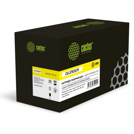 Картридж лазерный Cactus CS-LX78C5UY0 78C5UY0/78C5UYE желтый (7000стр.) для Lexmark CX421/CX622ade/CS521dn/CX625adhe/CS622de с чипом Картридж лазерный Cactus CS-LX78C5UY0 78C5UY0/78C5UYE желтый (7000стр.) для Lexmark CX421/CX622ade/CS521dn/CX625adhe/CS622de с чипом