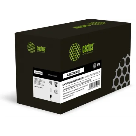Картридж лазерный Cactus CS-LX78C5UK0 78C5UK0/78C5UKE черный (10500стр.) для Lexmark CX421/CX622ade/CS521dn/CX625adhe/CS622de с чипом Картридж лазерный Cactus CS-LX78C5UK0 78C5UK0/78C5UKE черный (10500стр.) для Lexmark CX421/CX622ade/CS521dn/CX625adhe/CS622de с чипом