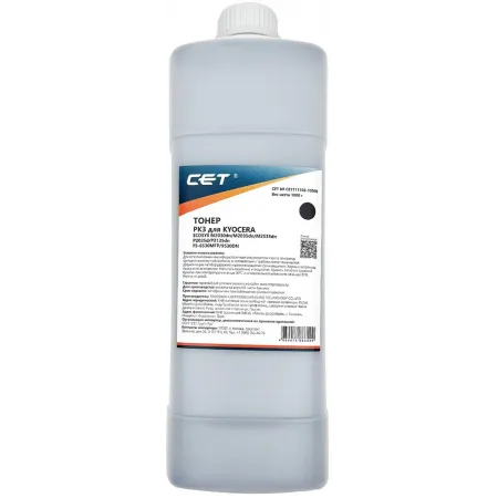 Тонер Cet CET111102-1000B черный бутылка 1000гр. для принтера Kyocera Ecosys M2035DN/M2030DN/P2035D/P2135DN Тонер Cet CET111102-1000B черный бутылка 1000гр. для принтера Kyocera Ecosys M2035DN/M2030DN/P2035D/P2135DN