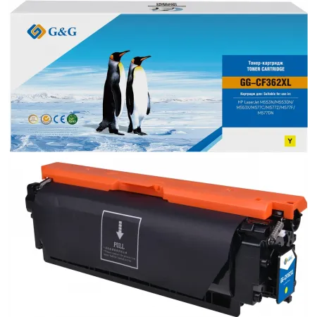 Картридж лазерный G&G GG-CF362XL желтый (18000стр.) для HP CLJ M552dn/M553N/M553DN/M553X/M577C/M577Z/M577F/M577DN с чипом