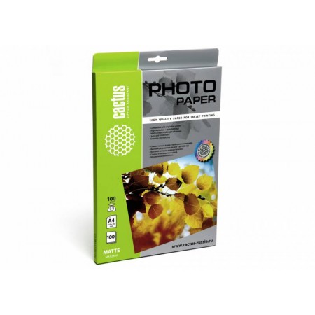 Фотобумага Cactus CS-MA4100100 A4/100г/м2/100л./белый матовое для струйной печати