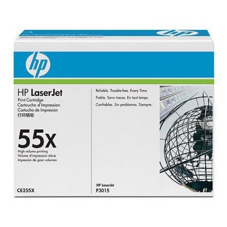 Картридж лазерный HP 55X CE255X черный (12500стр.) для HP LJ P3015