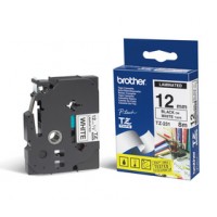 Картридж ленточный Brother TZE231 черный на белом 12x8 для Brother P-Touch