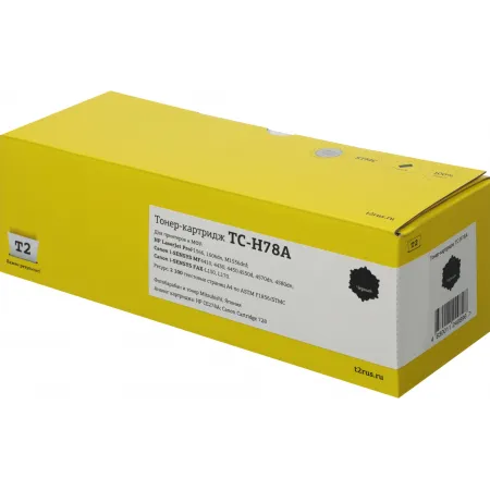 Картридж лазерный T2 TC-H78A CE278A черный (2100стр.) для HP Canon i-Sensys MF4410, MF4430, MF4450, MF4550d, MF4570dn, MF4580dn, HP LaserJet Pro M1536dnf, P1566, P1606dn с чипом Canon Картридж лазерный T2 TC-H78A CE278A черный (2100стр.) для HP Canon i-Sensys MF4410, MF4430, MF4450, MF4550d, MF4570dn, MF4580dn, HP LaserJet Pro M1536dnf, P1566, P1606dn с чипом Canon