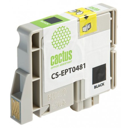 Картридж струйный Cactus CS-EPT0481 T0481 черный (16мл) для Epson Stylus Photo R200/R220/R300/R320/R340/RX500/RX600/RX620/RX640