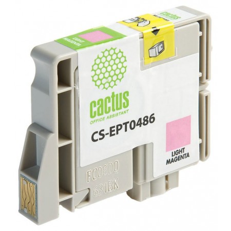 Картридж струйный Cactus CS-EPT0486 T0486 светло-пурпурный (14.4мл) для Epson Stylus Photo R200/R220/R300/R320/R340/RX500/RX600/RX620/RX640