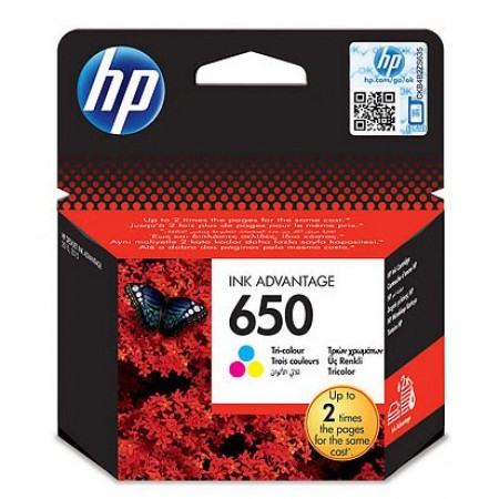 Картридж струйный HP 650 CZ102AE/CZ102AK многоцветный (200стр.) для HP DJ IA 2515/2516