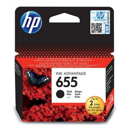 Картридж струйный HP 655 CZ109AE черный (550стр.) для HP DJ IA 3525/4615/4625/5525/6525