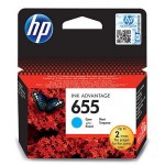 Картридж струйный HP 655 CZ110AE голубой (600стр.) для HP DJ IA 3525/4615/4625/5525/6525