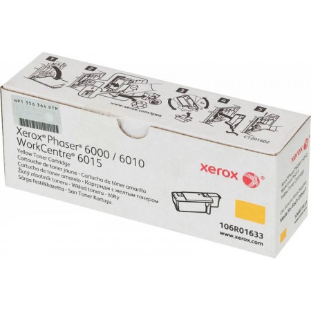 Картридж лазерный Xerox 106R01633 желтый (1000стр.) для Xerox Ph 6000/6010N/WC 6015