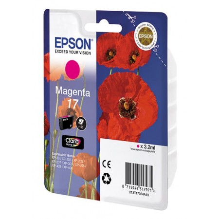 Картридж струйный Epson T1704 C13T17044A10 желтый (150стр.) (3.2мл) для Epson XP33/203/303