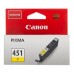 Картридж струйный Canon CLI-451Y 6526B001 желтый (329стр.) (7мл) для Canon Pixma iP7240/MG6340/MG5440