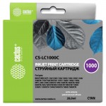 Картридж струйный Cactus CS-LC1000C голубой (20мл) для Brother DCP 130C/330С/MFC-240C/5460CN