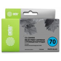 Картридж струйный Cactus CS-C9449A №70 черный (130мл) для HP DJ Z3100