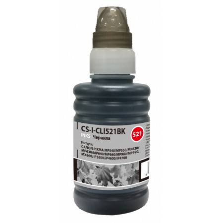Чернила Cactus CS-I-CLI521BK черный 100мл для Canon Pixma MP540/MP550/MP620/MP630/MP640 Чернила Cactus CS-I-CLI521BK черный 100мл для Canon Pixma MP540/MP550/MP620/MP630/MP640