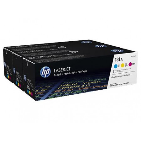 Картридж лазерный HP 131A U0SL1AM многоцветный тройная упак. (1800стр.) для HP LJ Pro 200/Color M251/M251n/M25