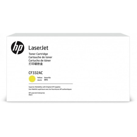 Картридж лазерный HP 654A CF332AC желтый (15000стр.) для HP CLJ Ent M651n/M651dn/M651xh/M680dn