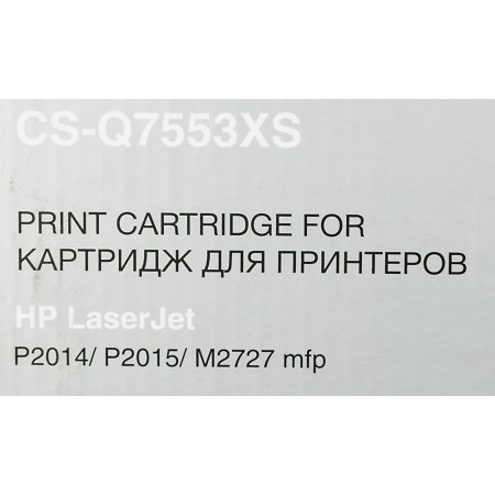 Картридж лазерный Cactus CS-Q7553XS Q7553X черный (7000стр.) для HP P2014/P2015/M2727