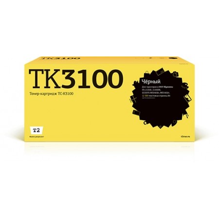 Картридж лазерный T2 TC-K3100 TK-3100 черный (12500стр.) для Kyocera FS-2100D/2100DN/Ecosys M3040dn/M3540dn