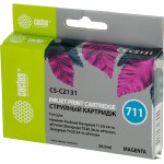 Картридж струйный Cactus CS-CZ131 №711 пурпурный (26мл) для HP DJ T120/T520/530