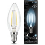 Лампа филам. Gauss Filament 11Вт цок.:E14 свеча 220B 4100K св.свеч.бел.нейт. С35 (упак.:1шт) (103801211)