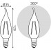 Лампа светодиодная Gauss Filament 9Вт цок.:E14 свеча 220B 4100K св.свеч.бел.нейт. CF35 (упак.:1шт) (104801209)