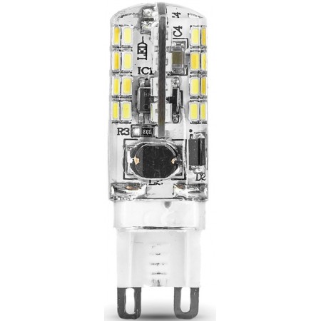 Лампа светодиодная Gauss G9 3Вт цок.:G9 капсул. 220B 4100K св.свеч.бел.нейт. (упак.:1шт) (107709203)