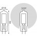 Лампа светодиодная Gauss G4 4.5Вт цок.:G4 капсул. 220B 3000K св.свеч.бел.теп. (упак.:1шт) (107807104)