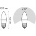 Лампа светодиодная Gauss 9.5Вт цок.:E27 свеча 220B 3000K св.свеч.бел.теп. (упак.:10шт) (103102110)